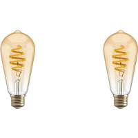 Hombli Filament Bulb CCT E27 ST64-Amber 2er-Set Hombli Filament Bulb CCT E27 ST64-Amber 2er-Set von Hombli