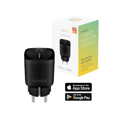 Hombli Smart Plug Steckdose EU schwarz von Hombli