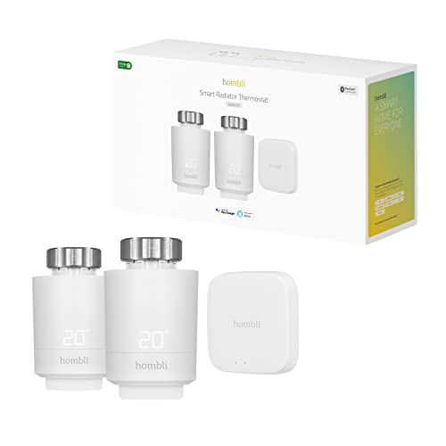 Hombli Smartes Heizkörperthermostat Starter Kit mit App-Funktion | Heizungsthermostat mit Sprachsteuerung und Bluetooth | Energiesparen | Einfache Installation | Kompatibel mit Google, Alexa und Siri Hombli Smartes Heizkörperthermostat Starter Kit mit App-Funktion | Heizungsthermostat mit Sprachsteuerung und Bluetooth | Energiesparen | Einfache Installation | Kompatibel mit Google, Alexa und Siri von Hombli