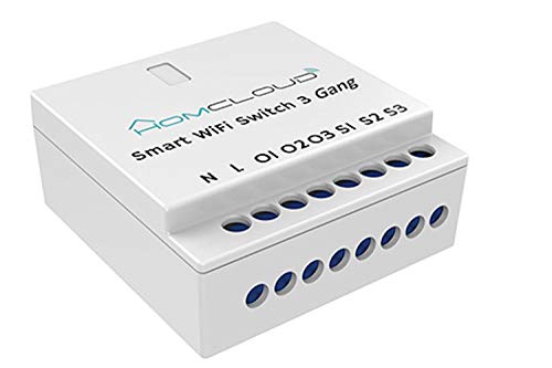 Homcloud SM3 Intelligenter WiFi-Schalter mit 3 Kanälen zum Einbau, per Smartphone und Sprachsteuerung, Steuerung per App, Alexa oder Google Homcloud SM3 Intelligenter WiFi-Schalter mit 3 Kanälen zum Einbau, per Smartphone und Sprachsteuerung, Steuerung per App, Alexa oder Google von Homcloud