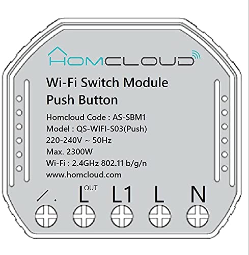 Homcloud Intelligentes WLAN-Tastenmodul mit 3 Drucktasten, Druckknopf, normalerweise offen, Wi-Fi, Alexa-Steuerung, IP00, ELECTRONIC_SWITCH, Wandhalterung, 1 Stück Homcloud Intelligentes WLAN-Tastenmodul mit 3 Drucktasten, Druckknopf, normalerweise offen, Wi-Fi, Alexa-Steuerung, IP00, ELECTRONIC_SWITCH, Wandhalterung, 1 Stück von Homcloud