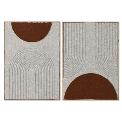 Home ESPRIT Bild Beige Terrakotta Modern Urban 50 x 3 x 70 cm (2 Stück) von Home ESPRIT