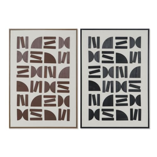 Home ESPRIT Bild Braun Schwarz Beige Abstrakt Modern 63 x 3,8 x 93 cm (2 Stück) von Home ESPRIT