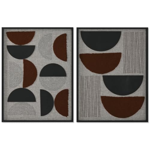 Home ESPRIT Schwarzes Bild, Terrakotta, modern, urban, 60 x 3 x 80 cm (2 Stück) von Home ESPRIT