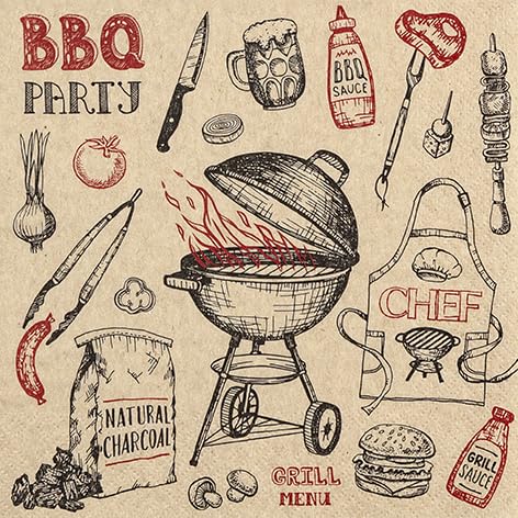 20 nachhaltige Servietten Essen Alles für den Grill als Tischdeko. Ökologische Papierservietten aus Recycling-Material 33x33cm 20 nachhaltige Servietten Essen Alles für den Grill als Tischdeko. Ökologische Papierservietten aus Recycling-Material 33x33cm von Home Fashion