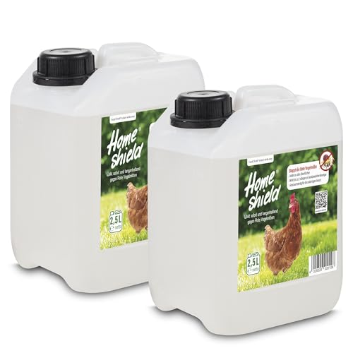 Home Shield Instant White Easy Milbenspray - Anti Milben Mittel für Hühner gegen Rote Vogelmilbe im Hühnerstall - 5L (2 x 2,5L Kanister) von Home Shield