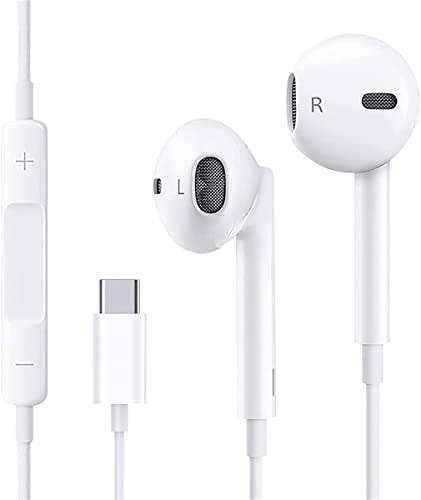 USB C Kopfhörer für iPhone 16 Typ C Kopfhörer mit Mikrofon und Lautstärkeregler, HiFi Stereo Headset für Galaxy S24 / S23 Ultra Note, iPhone 15 Pro Max/Pad, Pixel USB C Kopfhörer für iPhone 16 Typ C Kopfhörer mit Mikrofon und Lautstärkeregler, HiFi Stereo Headset für Galaxy S24 / S23 Ultra Note, iPhone 15 Pro Max/Pad, Pixel von HomeCove