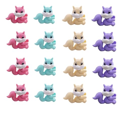 36-teiliges Bleistift-Radiergummi-Set, niedliche 3D-Radiergummis für Kinder, Kindergeschenke, Partyzubehör, Klassenzimmer, Schulbelohnungen (Eichhörnchen) von HomeImpel