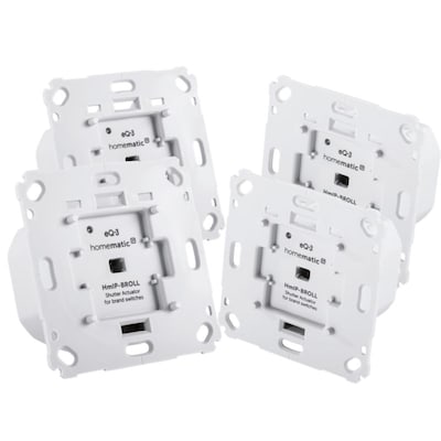 Homematic IP Rollladenaktor für Markenschalter - Unterputz HmIP-BROLL, 4er Pack von Homematic IP