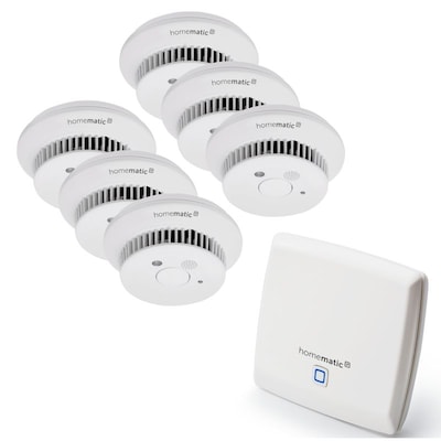 Homematic IP Starter Set, 6x Rauchwarnmelder & Access Point von Homematic IP