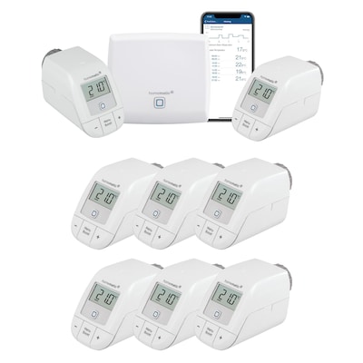 Homematic IP Starter Set Heizen Basis VIII, 8 x Thermostat Basic & Access Point von Homematic IP