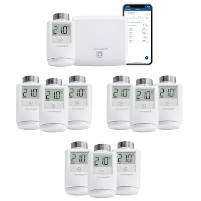 Homematic IP Starter Set Heizen X, 10xThermostat HMIP-eTRV/2 & Access Point von Homematic IP