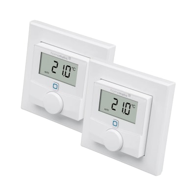 Homematic IP Wandthermostat mit Luftfeuchtigkeitssensor HmIP-WTH-2 • 2er Pack von Homematic IP