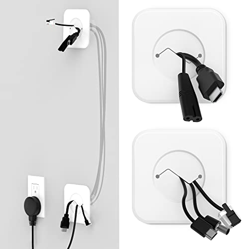 HomeMount Kabelversteck-Kit für Wandmontierte Fernseher - 2-Teiliges Set zur Ordentlichen Kabelführung, Inklusive Wanddurchführungen und Lochsäge (weiß) von HomeMount