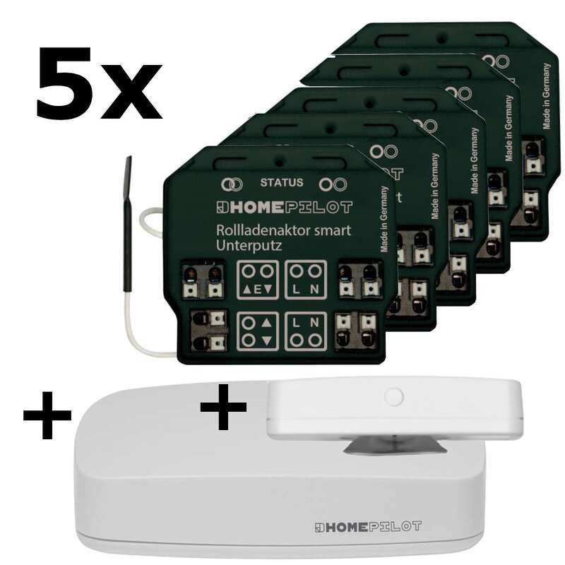 HOMEPILOT Gateway premium + 5x Rollladenaktor smart + Sensor + Sonnensensor HOMEPILOT Gateway premium + 5x Rollladenaktor smart + Sensor + Sonnensensor von HomePilot