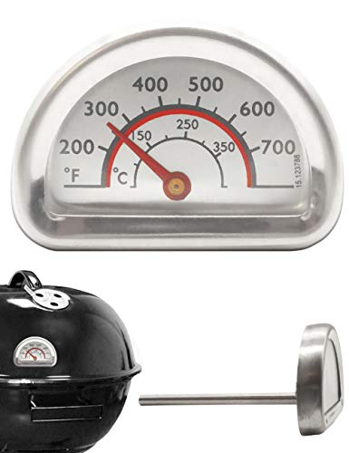 HOMETOOLS Analoges Thermometer, für BBQ Grill Bräter Räucher-Ofen, Ø 5,2 cm, 0-350 °C von HomeTools.eu