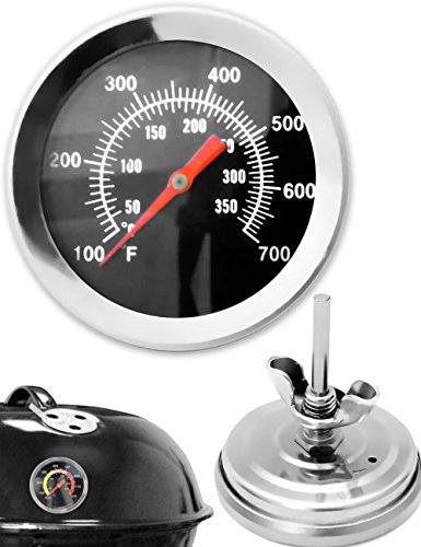 HOMETOOLS Analoges Thermometer, für BBQ Grill Bräter Räucher-Ofen, Ø 5 cm, 10-350 °C von HomeTools.eu