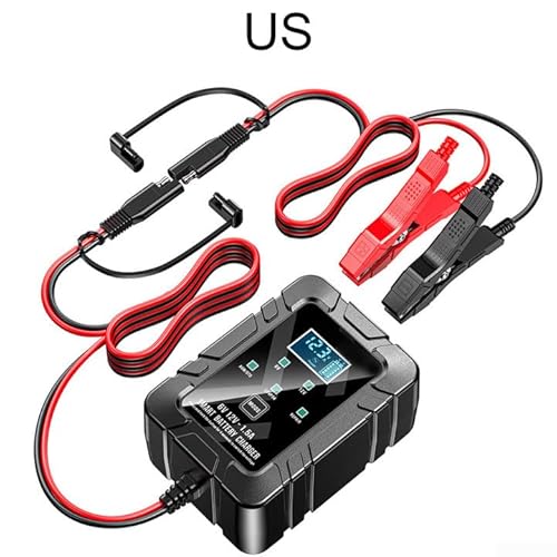 Effektives Ladegerät für 12V/6V Auto- und Motorradbatterien mit intelligentem Design und Schutz (B) von HomeVortex