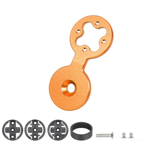 Fahrradcomputer-Halterung, obere Kappe, Vorbauhalterung für GARMIN EDGE, für Wahoo & Bryton Geräte (Orange) von HomeVortex