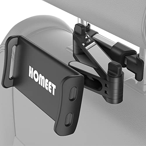 Homeet Tablet Halterung Auto Verstellbar, Tablet Halter Kopfstütze KFZ Halterung Universal für iPad/iPhone/Samsung Galaxy Tabs/Kindle Fire HD/Nintendo Switch, für 4,4-11 Zoll Geräte von Homeet