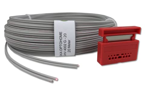 Homefibre GHV 4002 G-20 CUT Gigabit Netzwerk-Kabel POF (Polymer Optisches Kabel) 20m Bund mit Cutter von Homefibre