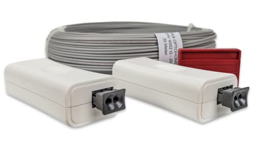 Homefibre OMC1001GIG-30SI POF Gigabit Ethernet Medienkonverter Set weiß von Homefibre