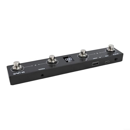 Für M-Vave Chocolate für MIDI-Controller, DC 5 V, wiederaufladbar, tragbar, für Midi-Pedal-Seitenwender (schwarz/braun) (schwarz) von Homefurnishmall