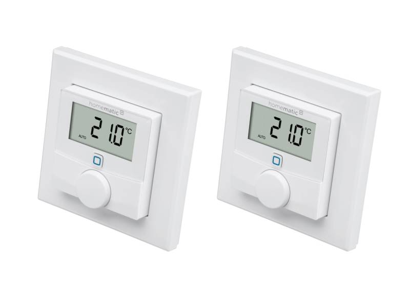 HOMEMATIC IP 156669A0, Wandthermostat mit Luftfeuchtigkeitssensor, 2 Stück von Homematic IP