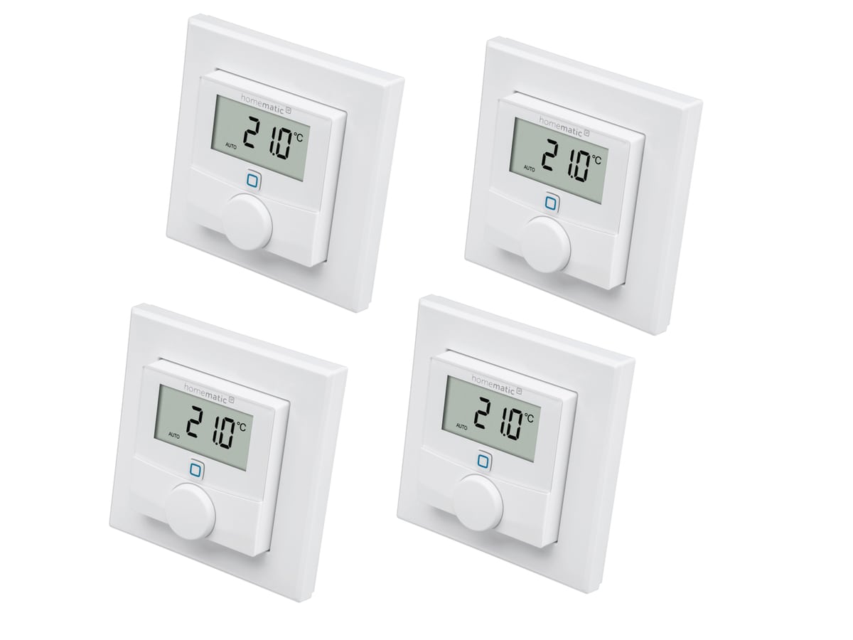 HOMEMATIC IP 156669A0, Wandthermostat mit Luftfeuchtigkeitssensor, 4 Stück HOMEMATIC IP 156669A0, Wandthermostat mit Luftfeuchtigkeitssensor, 4 Stück von Homematic IP