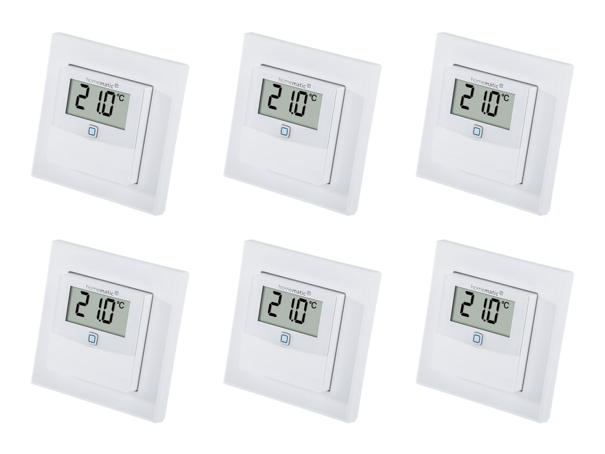HOMEMATIC IP Smart Home 150180A0, Temp. und Luftfeucht. Sensor mit Display, 6 Stück HOMEMATIC IP Smart Home 150180A0, Temp. und Luftfeucht. Sensor mit Display, 6 Stück von Homematic IP