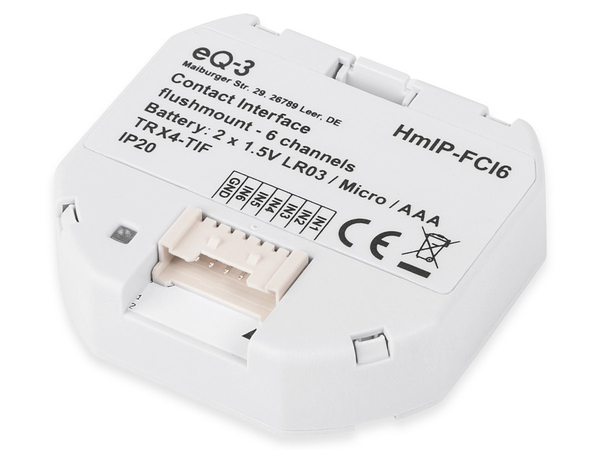 HOMEMATIC IP Smart Home 153501A0 Kontakt-Schnittstelle Unterputz, 6-fach HOMEMATIC IP Smart Home 153501A0 Kontakt-Schnittstelle Unterputz, 6-fach von Homematic IP