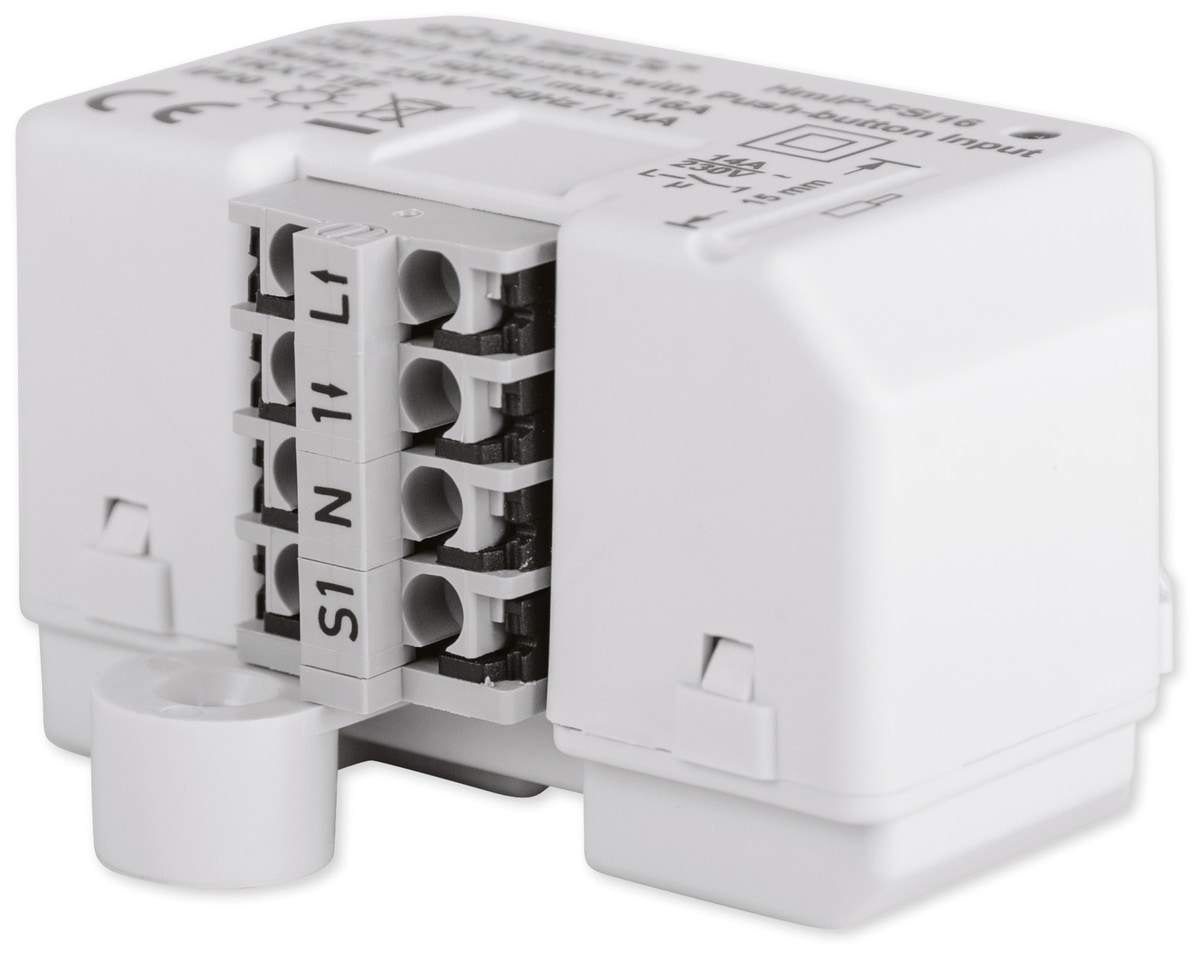 HOMEMATIC IP Smart Home 154346A0 Schaltaktor mit Tastereingang (16A), Unterputz von Homematic IP