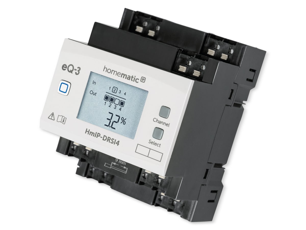 HOMEMATIC IP Smart Home 154431A0 Schaltaktor für Hutschienenmontage, 4-fach von Homematic IP