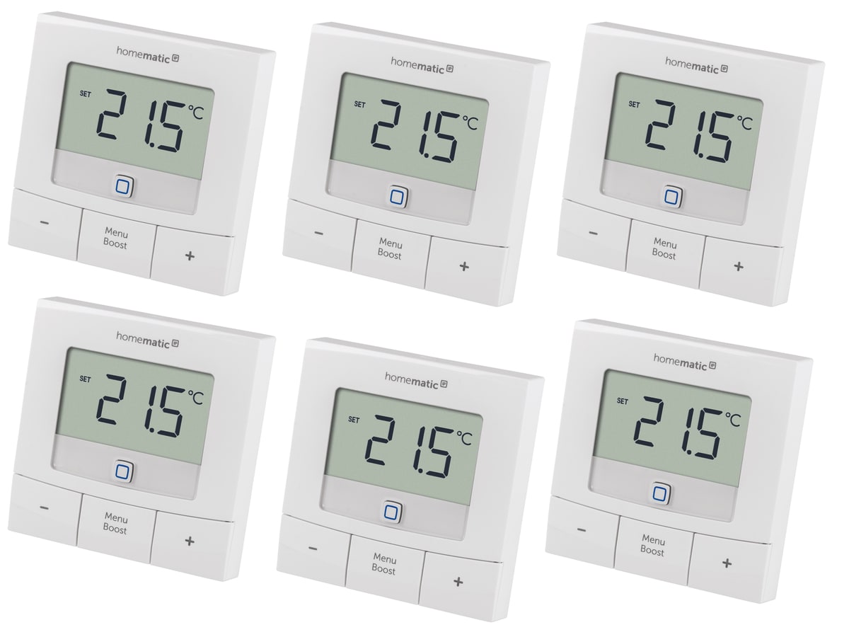 HOMEMATIC IP Smart Home 154666A0, Wandthermostat basic, 6 Stück von Homematic IP