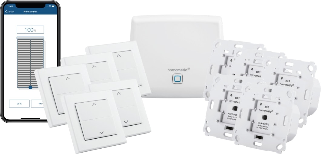 HOMEMATIC IP Starterset Beschattung für 5 Rollläden & Markisen HOMEMATIC IP Starterset Beschattung für 5 Rollläden & Markisen von Homematic IP