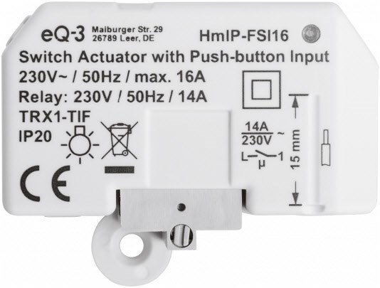 HmIP-FSI16 Schaltaktor (16A) mit Tastereingang von Homematic IP