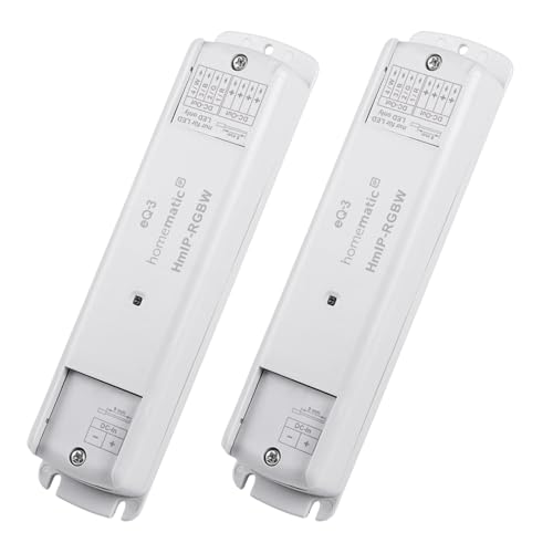 Homematic IP 2er-Set Smart Home LED Controller – RGBW, Lichtstimmung und Farbtemperatur individuell steuern, 157662A0 von Homematic IP