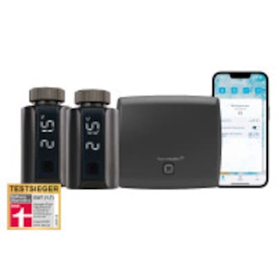 Homematic IP Starter Set Smarte Heizung Premium • 2xThermostat Evo • Access Point • anthrazit Homematic IP Starter Set Smarte Heizung Premium • 2xThermostat Evo • Access Point • anthrazit von Homematic IP
