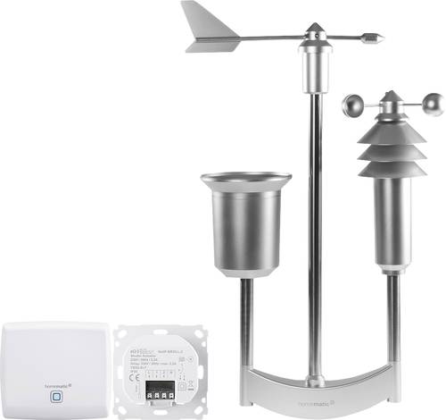 Homematic IP Funk Wetterstation Weiß 868MHz Access Point + Wettersensor pro + Rolladenaktor von Homematic IP