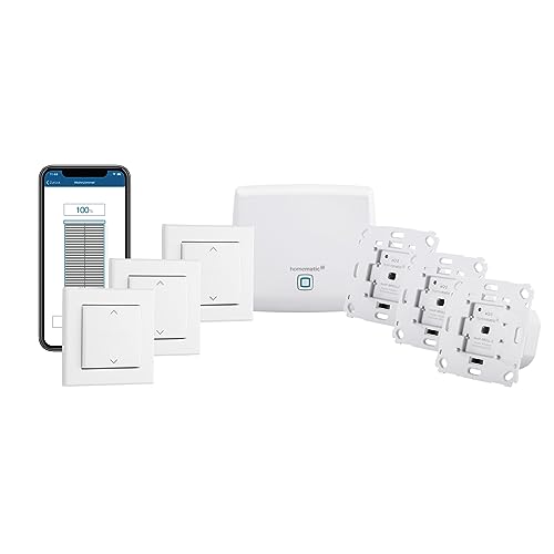 Homematic IP Set Beschattung Plus mit Access Point, 3X Rollladenaktor, 3X Tasterwippe von Homematic IP