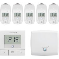 Homematic IP Starter Set Heizen mit 5 Heizkörperthermostaten Basic + Wandthermostat Basic von Homematic IP