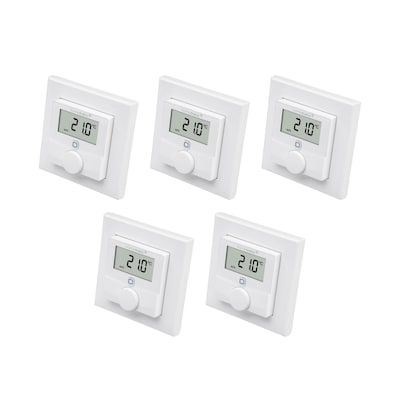 Homematic IP Wandthermostat mit Luftfeuchtigkeitssensor HmIP-WTH-1 • 5er Pack Homematic IP Wandthermostat mit Luftfeuchtigkeitssensor HmIP-WTH-1 • 5er Pack von Homematic IP