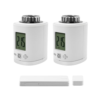 Homepilot Heizkörper-Thermostat smart, 2er Pack mit Tür- / Fensterkontakt von HOMEPILOT