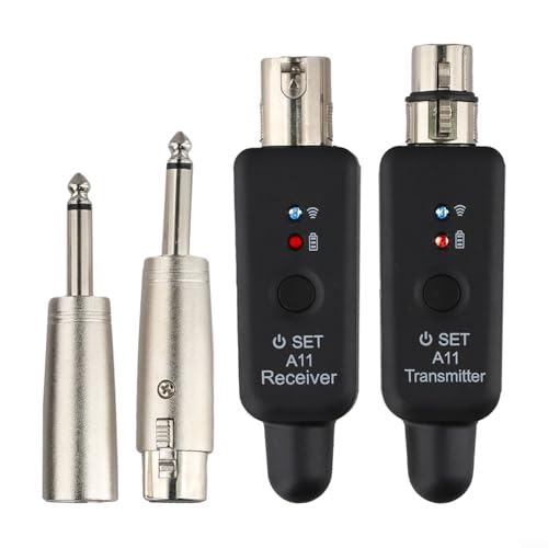 Homeponnew 2,4 GHz Funkmikrofonsystem XLR Transmitter Empfänger Set 30,5 m Reichweite 24-Bit Audio 48kHz Abtastung für dynamische Mikrofone Gitarre Audio Mixer PA-System Homeponnew 2,4 GHz Funkmikrofonsystem XLR Transmitter Empfänger Set 30,5 m Reichweite 24-Bit Audio 48kHz Abtastung für dynamische Mikrofone Gitarre Audio Mixer PA-System von Homeponnew