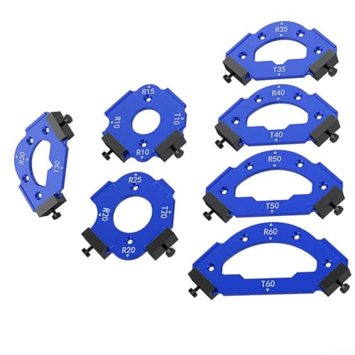 Oberfräsen-Schablonen-Set, 7-teilig, Eckvorrichtungen aus Aluminiumlegierung für Holzprojekte Oberfräsen-Schablonen-Set, 7-teilig, Eckvorrichtungen aus Aluminiumlegierung für Holzprojekte von Homeponnew