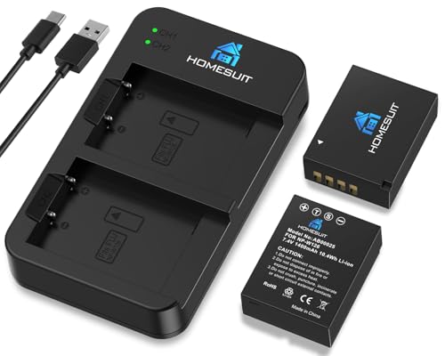 Homesuit NP-W126 NP-W126s Akku 1400mAh und LED USB Ladegeräte Kompatibel mit Fujifilm XT30II XT30 XT20 XT10 X100V X100VI X100F X-T3 X-T2 X-T1 XA1 XA2 XA3 X-E3 X-E2 X-E1 Xpro3 X-Pro2 X-Pro1 (2er-Pack) von Homesuit