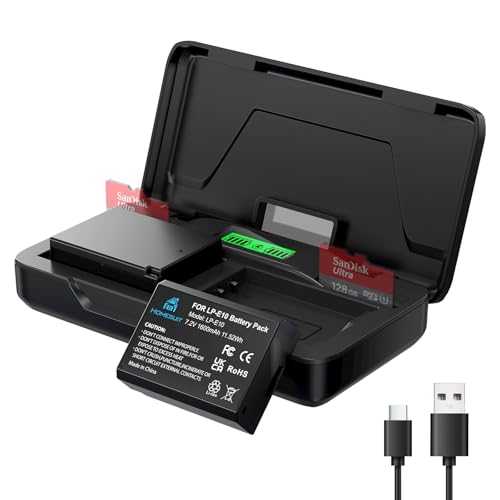 Homesuit LP-E10 Ersatz Akku 1600mAh und LCD 20W Schnellladegerät mit Zwei Kanälen für Canon EOS Rebel T3 T5 T6 T7 T100 Kiss X50 X70 X80 X90 EOS 1100D 1200D 1300D 1500D 2000D 3000D 4000D Kameras Homesuit LP-E10 Ersatz Akku 1600mAh und LCD 20W Schnellladegerät mit Zwei Kanälen für Canon EOS Rebel T3 T5 T6 T7 T100 Kiss X50 X70 X80 X90 EOS 1100D 1200D 1300D 1500D 2000D 3000D 4000D Kameras von Homesuit