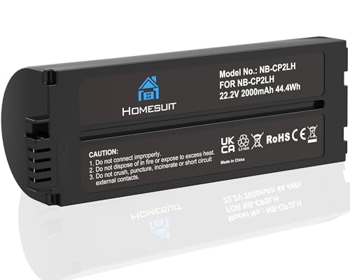 Homesuit NB-CP2L Ersatz Akku 2000mAh für Canon NB-CP1L CP2L Canon Fotodrucker Selphy CP1500, CP1300, CP1200, CP910, CP900, CP820, CP810, CP800, CP520, CP510, CP500, CP100 Homesuit NB-CP2L Ersatz Akku 2000mAh für Canon NB-CP1L CP2L Canon Fotodrucker Selphy CP1500, CP1300, CP1200, CP910, CP900, CP820, CP810, CP800, CP520, CP510, CP500, CP100 von Homesuit