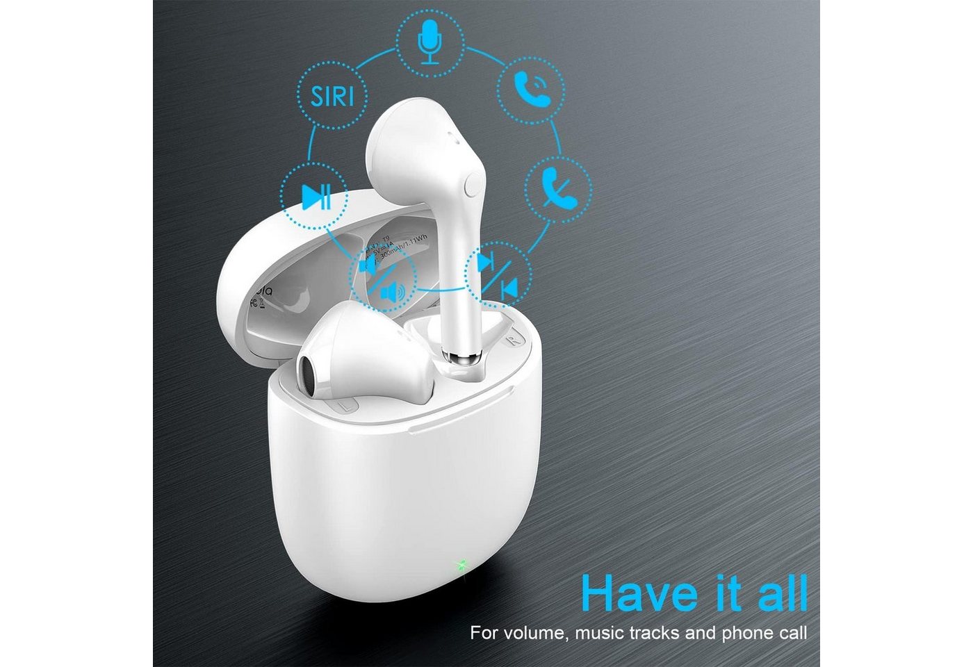 Homevibes Bluetooth Kopfhörer In Ear, Kopfhörer Kabellos Stereoklang Bluetooth-Kopfhörer Homevibes Bluetooth Kopfhörer In Ear, Kopfhörer Kabellos Stereoklang Bluetooth-Kopfhörer von Homevibes