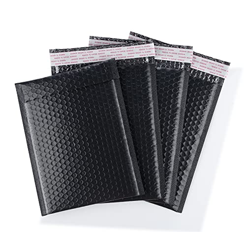 60 Stück Luftpolsterumschläge A5 Bubble Mailers Schwarz, 16cm x 23cm Poly Padded Envelopes Selbstversiegelnde, Versandtaschen Umschläge Bubble Lined für Luftpolster Kuvert von Homewit